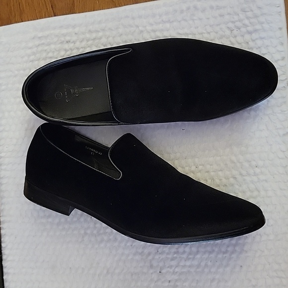 Enzo Romeo Shoes Enzo Romeo Sparko Mens Formal Black Velvet Tuxedo